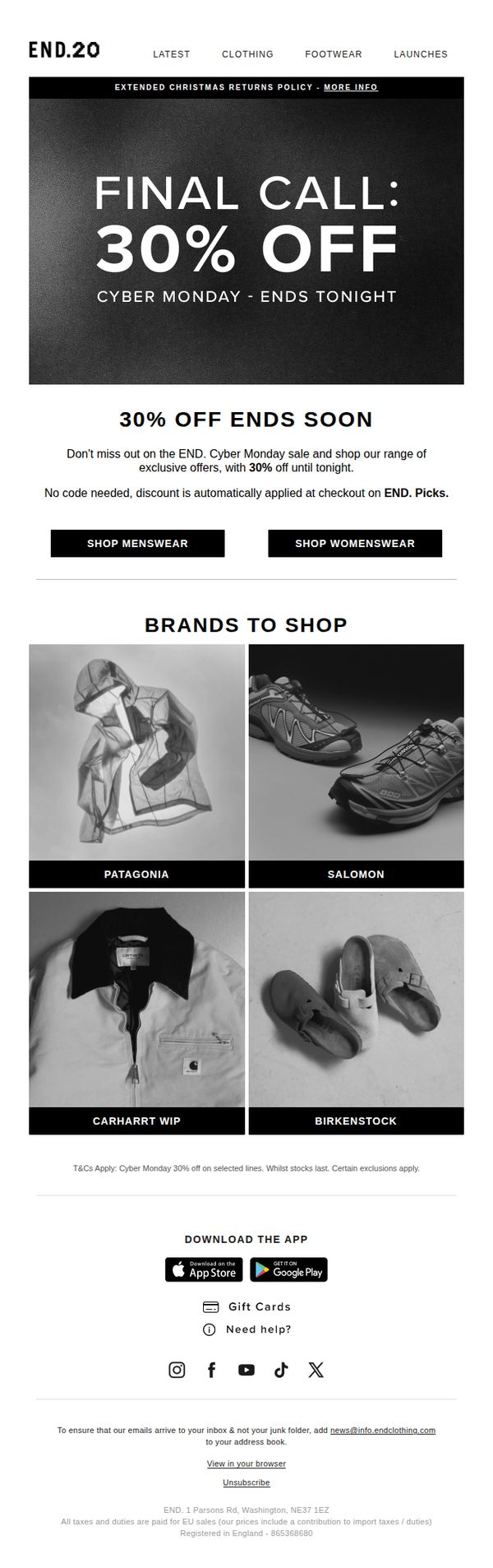 8. ENDS SOON | 30% off in the Cyber Monday sale