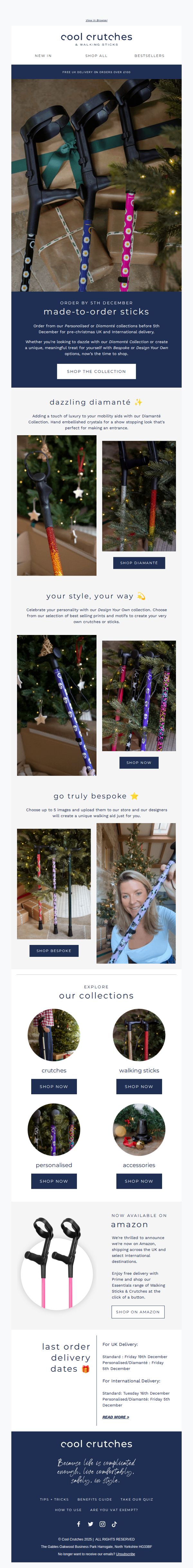 7. Cool Crutches: Don't Miss Out 🎄 Last Call For Made-To-Order Collection