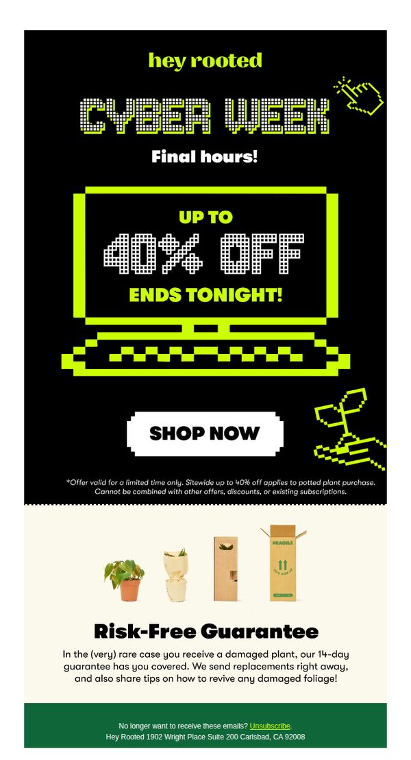 9. Cyber Week’s Last Hurrah 🌱💥