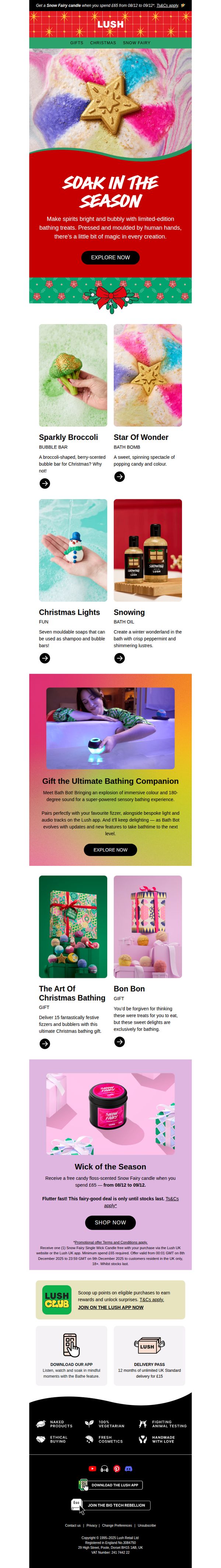 8. Cosy holiday baths 🛁🎄
