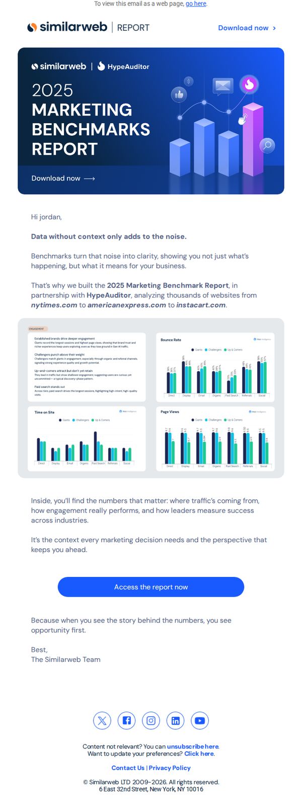 7. Similarweb: Marketing targets you need to hit 🎯
