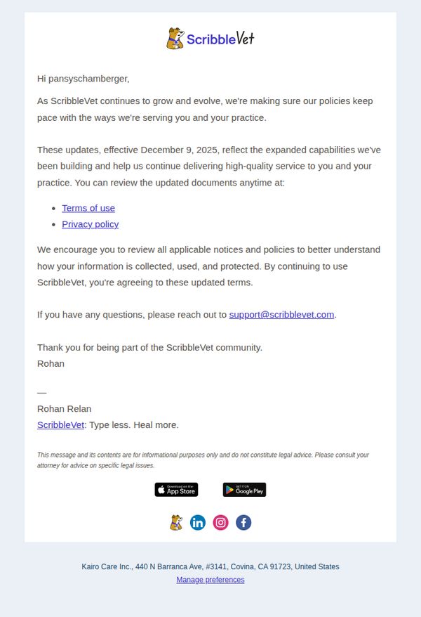 7. We're updating our Terms and Privacy Policy