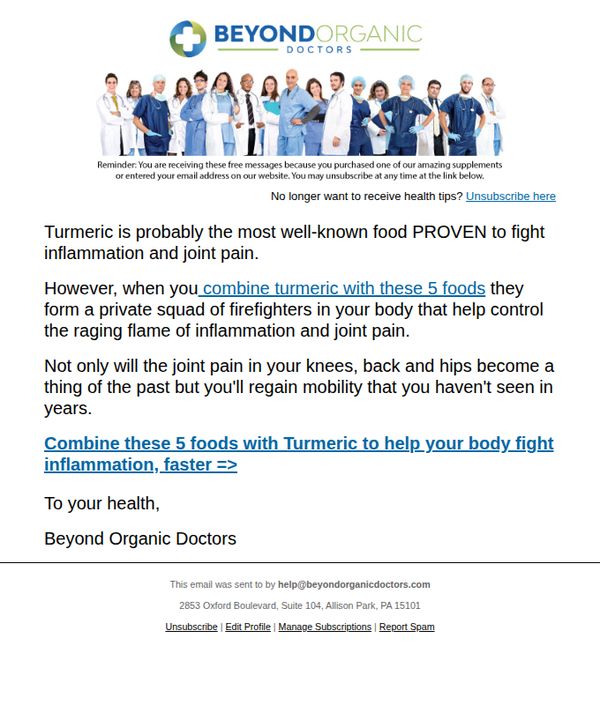 10. Beyond Organic Doctors: 6 foods PROVEN to eliminate inflammation