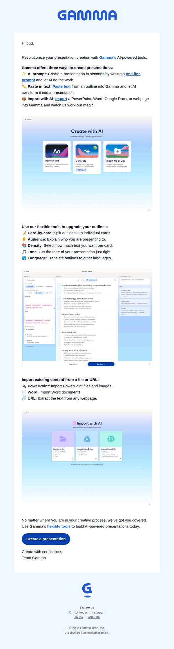 6. Meetgamma : Create AI-powered presentations
