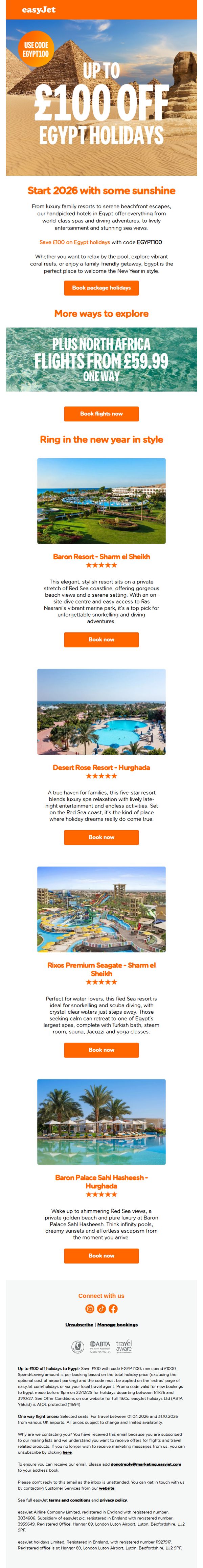 10. Save £100 on Egypt holidays (discount code inside🤫)