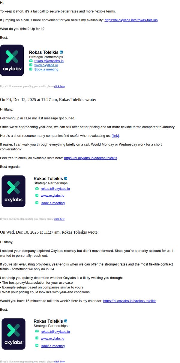 6. Oxylabs: Re: Flexible offers before year-end | Oxylabs