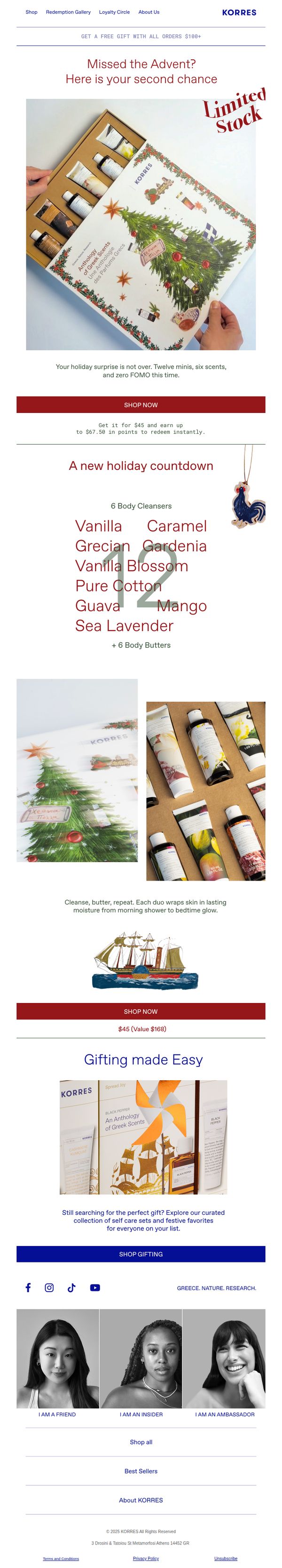 6. KORRES - USA: Missed the Advent Calendar? 👀