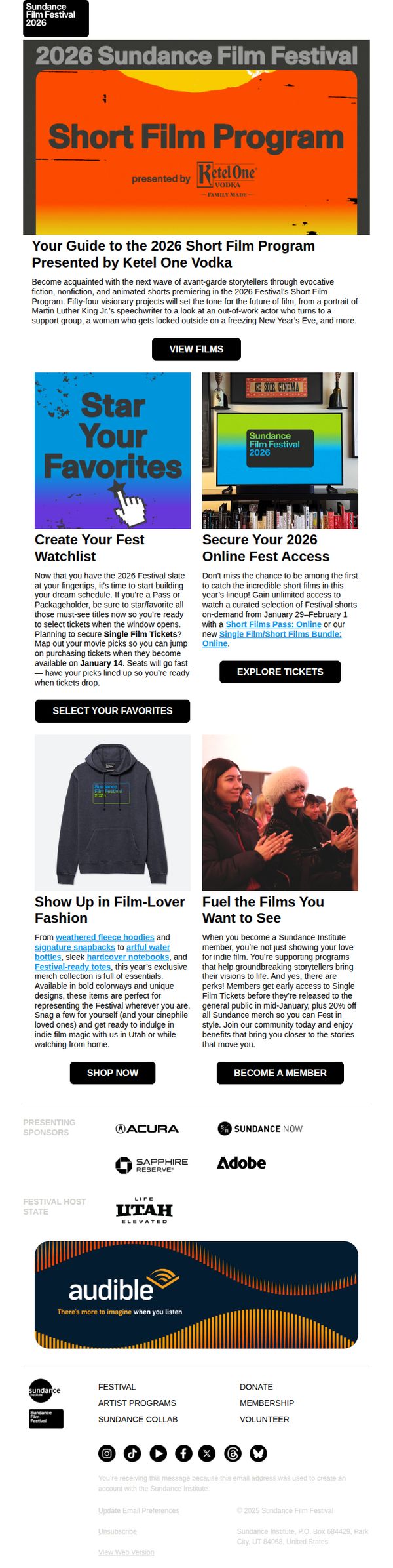 8. Pull Back the Curtain on the 2026 Short Film Program!