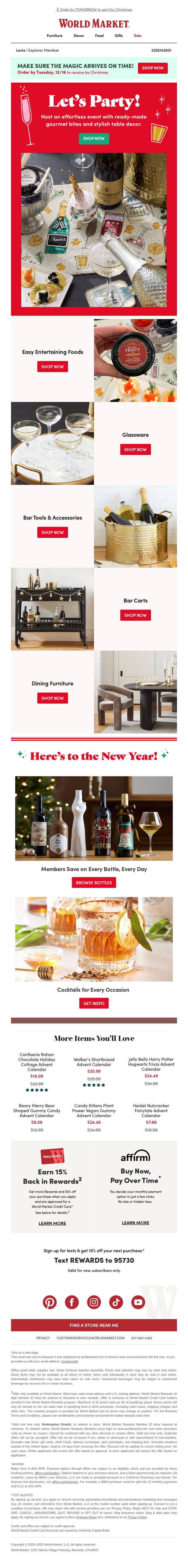 10. World Market: 🎉 🥳 🥂 Cheers to the New Year! Our top picks inside.