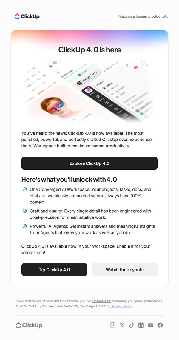 8. Reminder: Turn on ClickUp 4.0 for your team