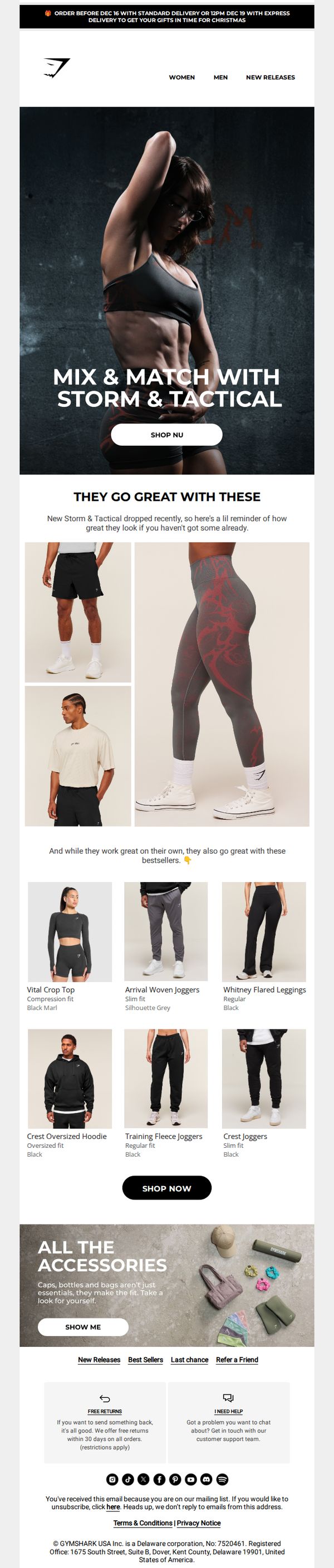 6. Gymshark - US: Mix & match this month’s new drops