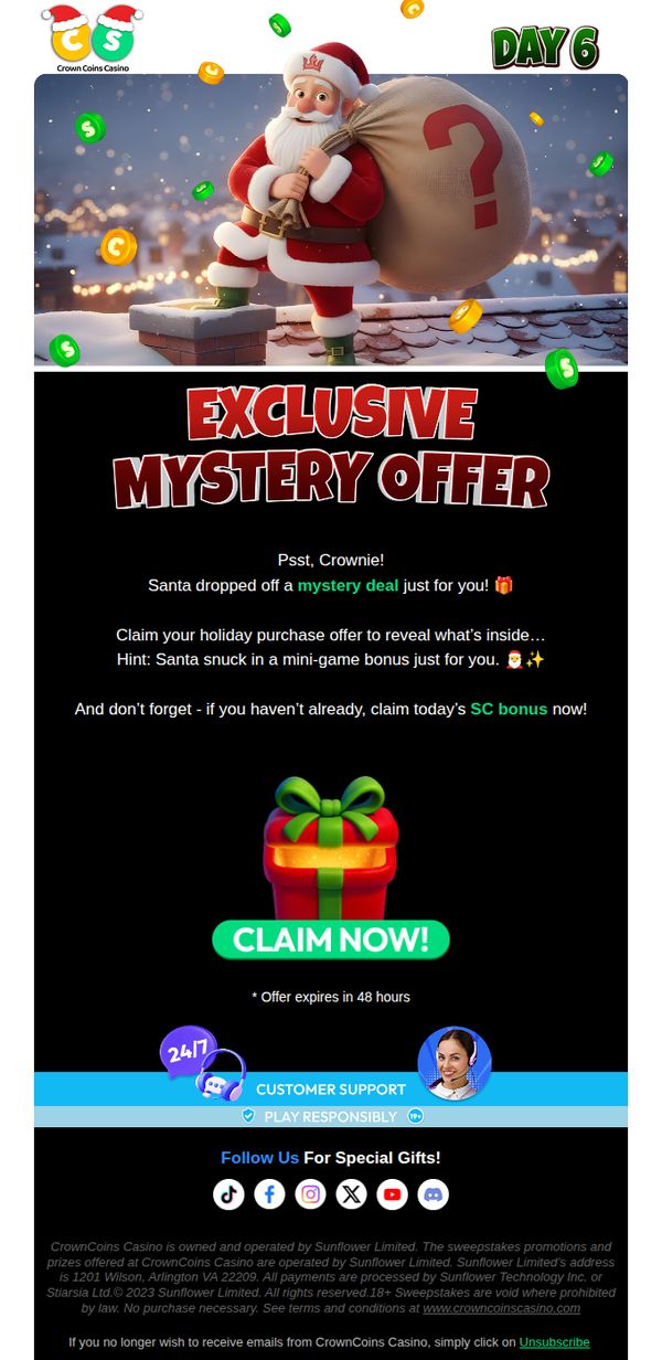 8. Surprise, Crownie! Mystery Deal Inside 🎁