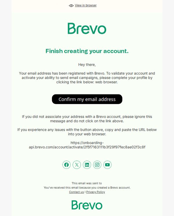 6. [Brevo] Complete your registration