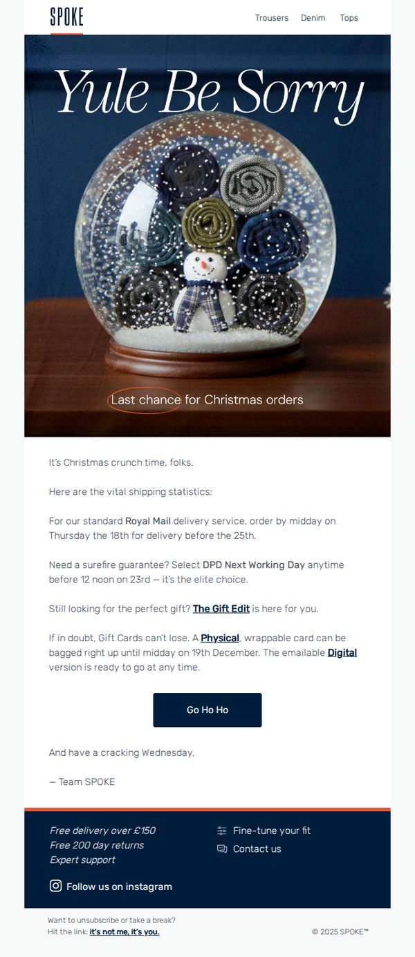 8. Yule Be Sorry