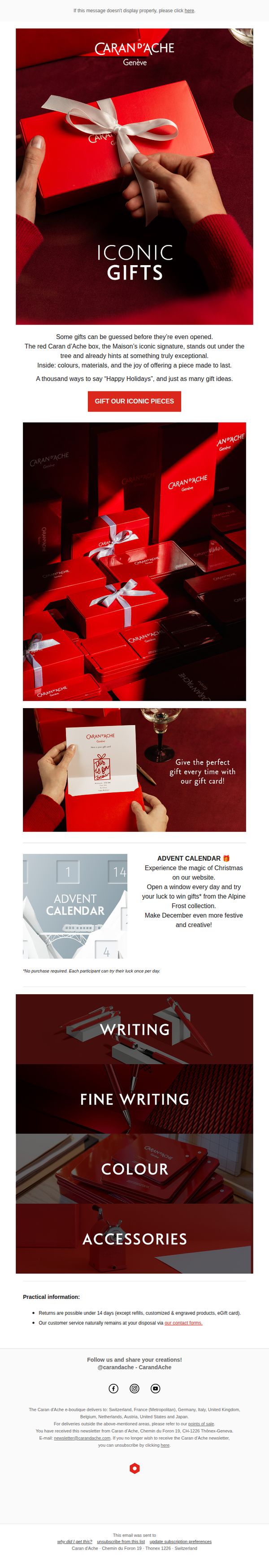 6. Caran d'Ache: The Art of Gifting ✨