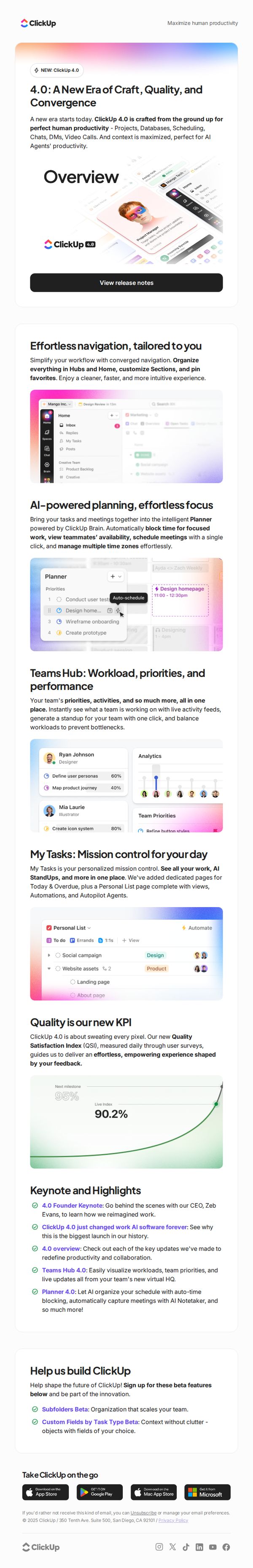 9. What's new in ClickUp: 4.0 is here!