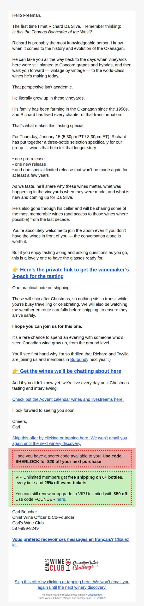 Carl's Wine Club 
