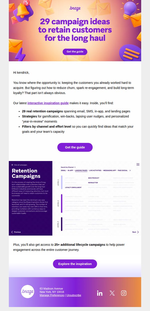 9. Braze: Retention, reimagined: 29 plays to keep customers coming back