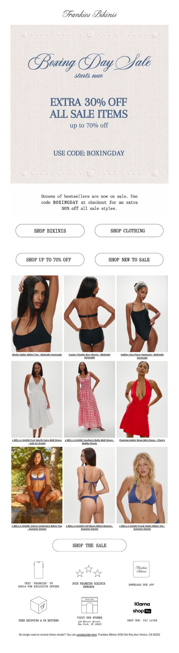 6. THE BOXING DAY SALE IS LIVE!