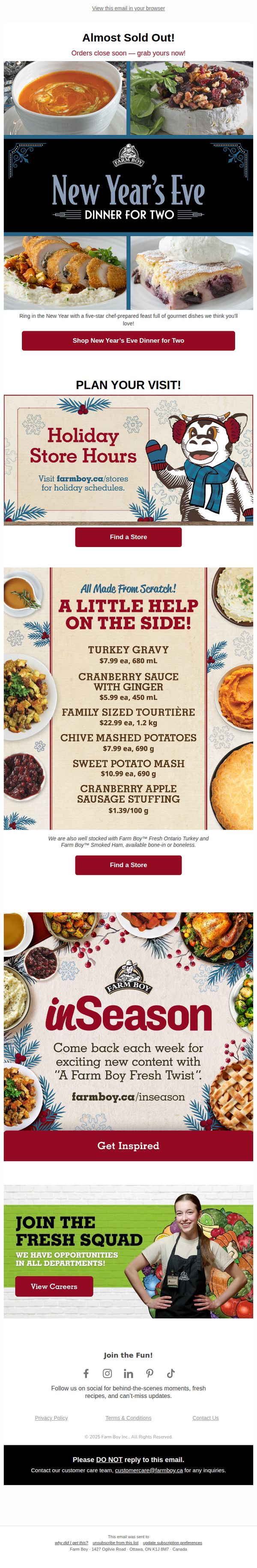 9. Celebrate This NYE with Farm Boy!