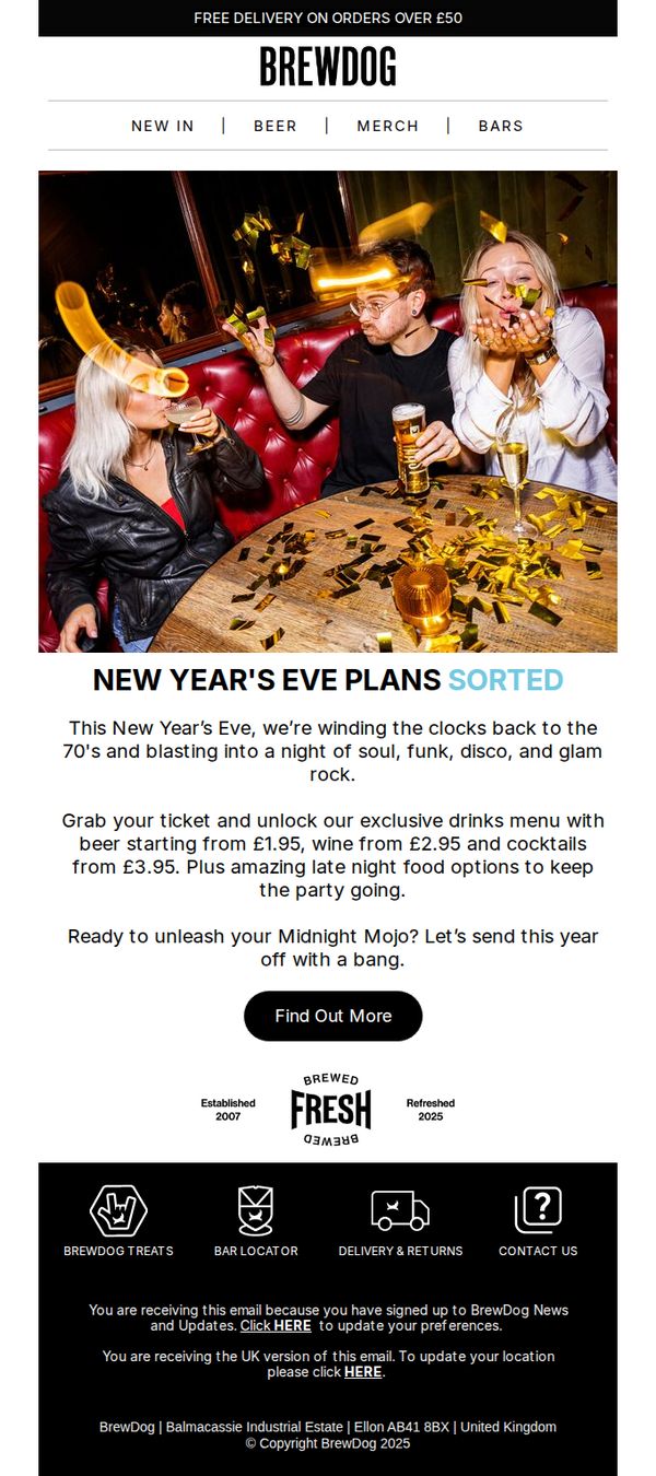 6. BrewDog : The ultimate New Year's Eve