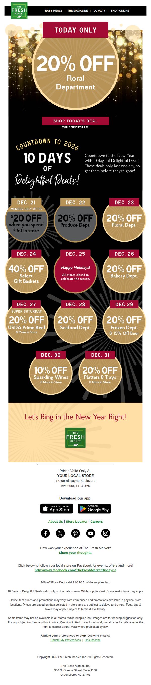 6. The Fresh Market: Bloom-worthy savings: 20% off floral