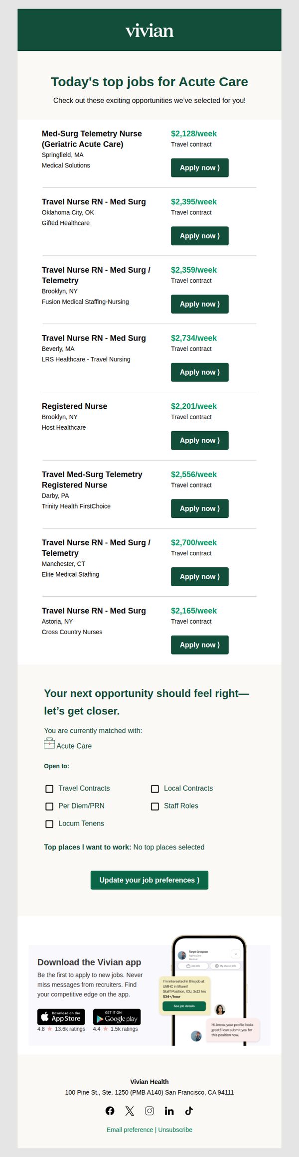 6. $2,734/week contract in Beverly, MA for Travel Nurse RN - Med Surg