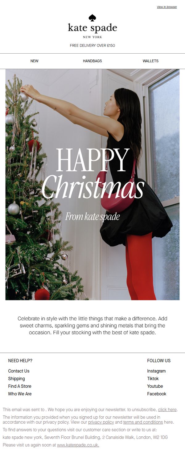 8. Wishing you a very special Christmas from all of us at kate spade