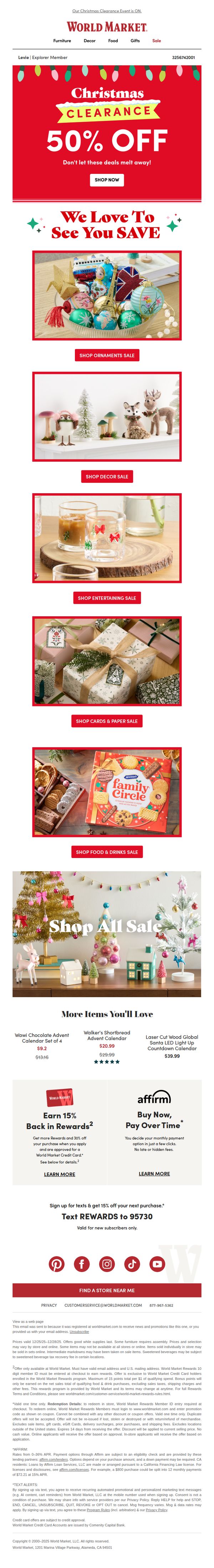 8. World Market: ✨50% OFF ✨  