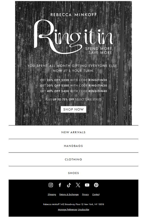 6. Rebecca Minkoff: It’s Here — The Event of the Season