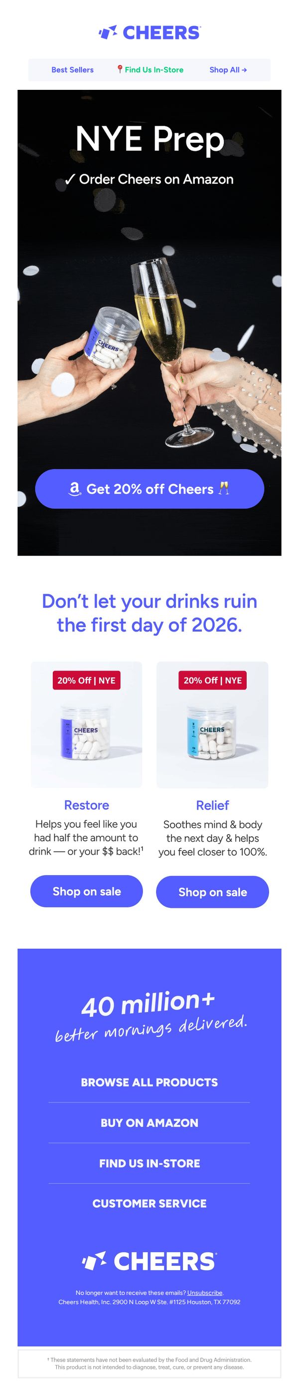 9. Cheers: 20% Off for NYE 🥂