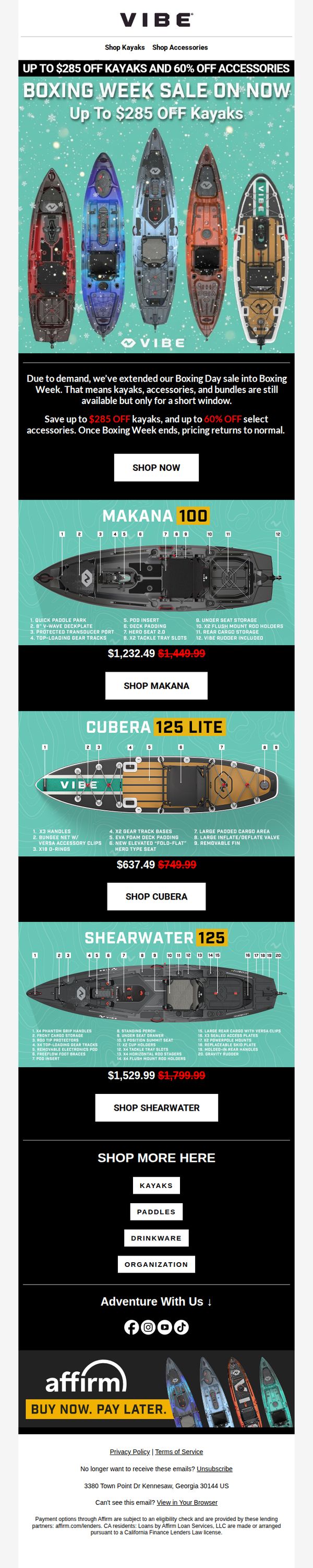 Vibe Kayaks 