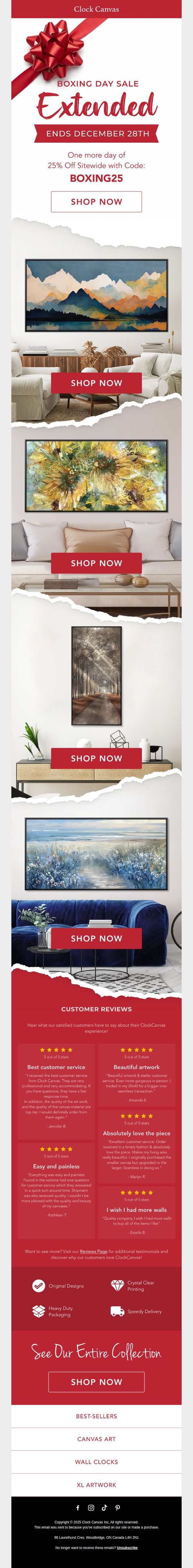 6. ClockCanvas : Missed Boxing Day? We got you. 🤝