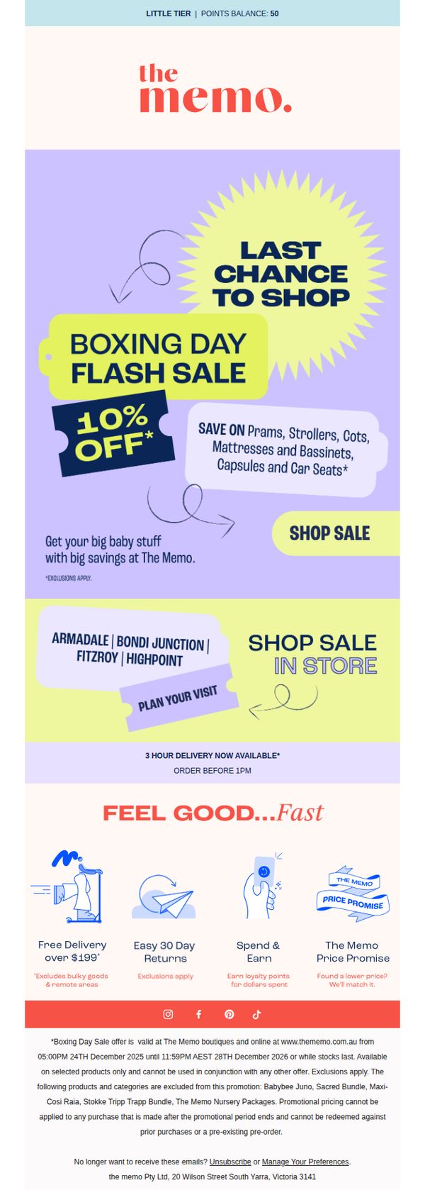 8. From The Memo: LAST CHANCE! Boxing Day Flash Sale