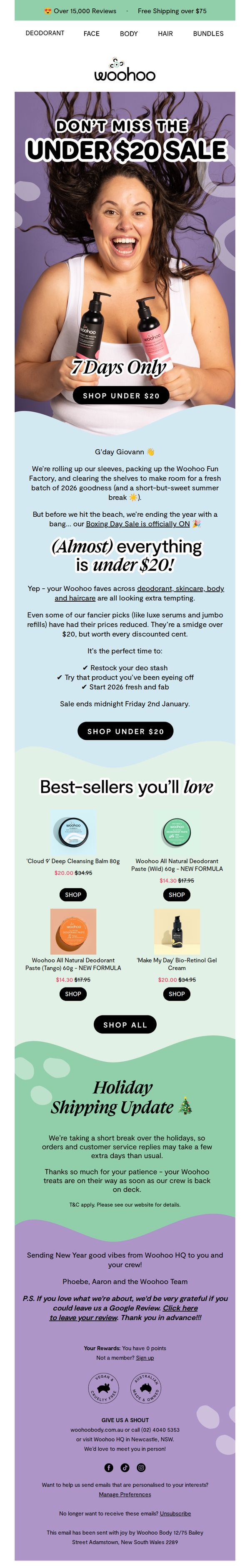 10. woohoobody: Don’t miss the under $20 sale!! 🎈