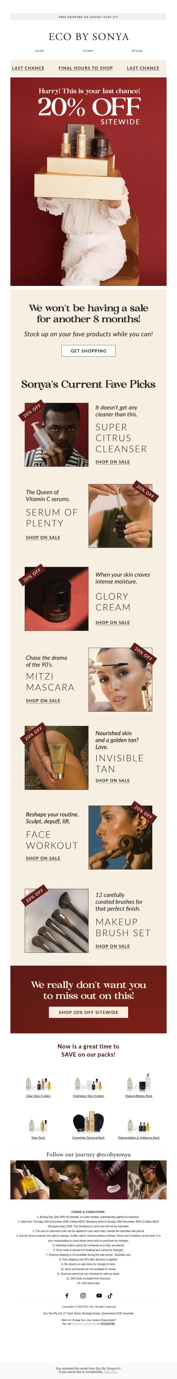 9. Eco Tan - AU: LAST CHANCE for 20% OFF! ⏰
