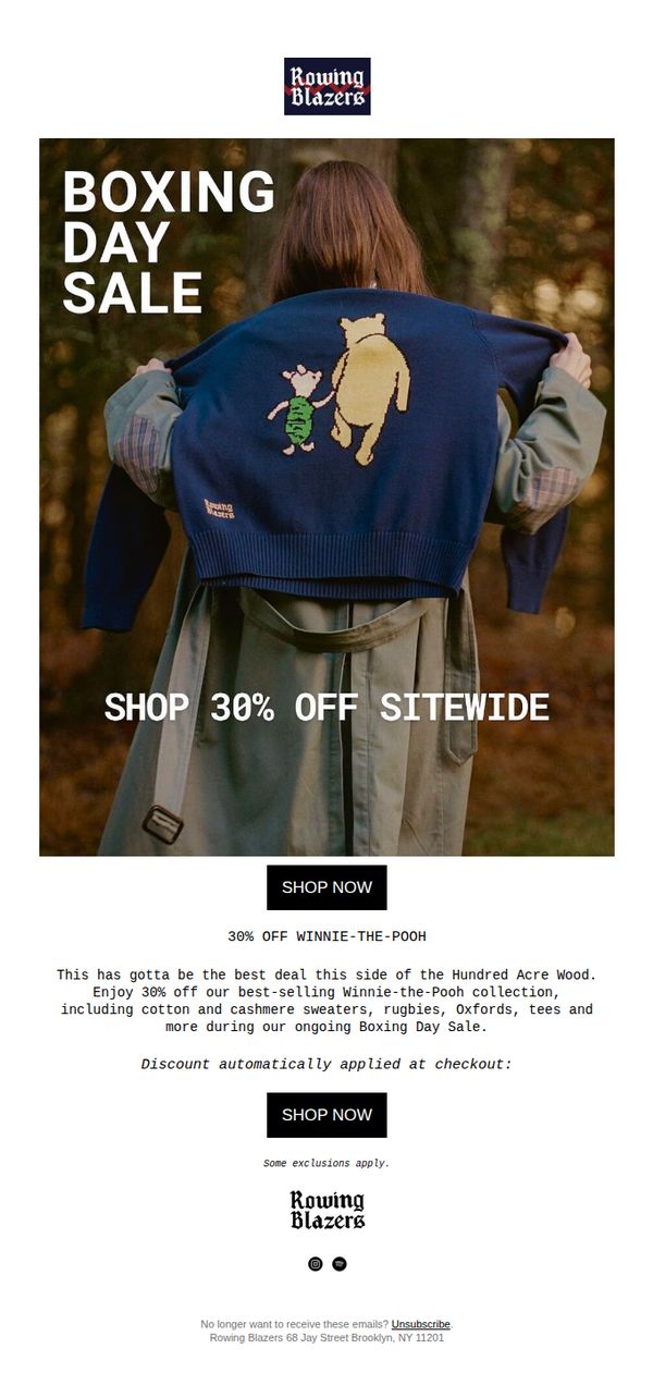 6. 30% OFF WINNIE-THE-POOH 🍯