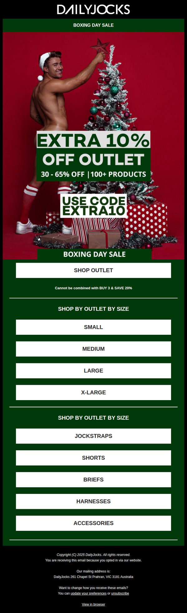 9. DailyJocks: Ends today: Extra 10% off OUTLET