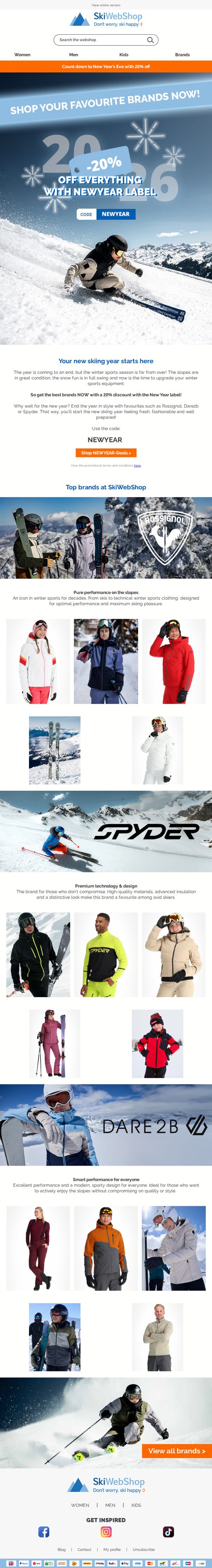 9. SkiWebShop: ☃️ Start the year with the best brands
