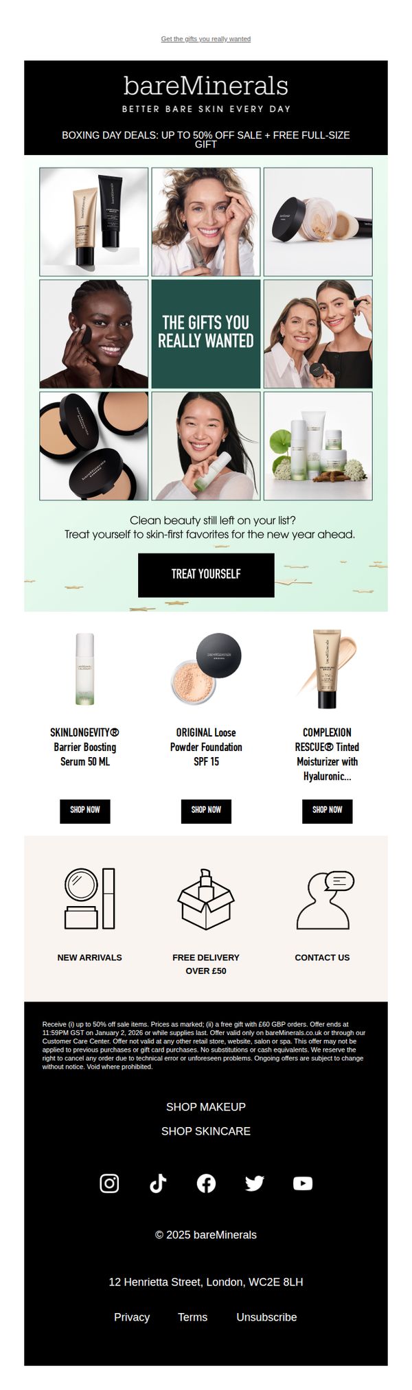 8. bareMinerals - UK: It’s time to treat yourself 💝