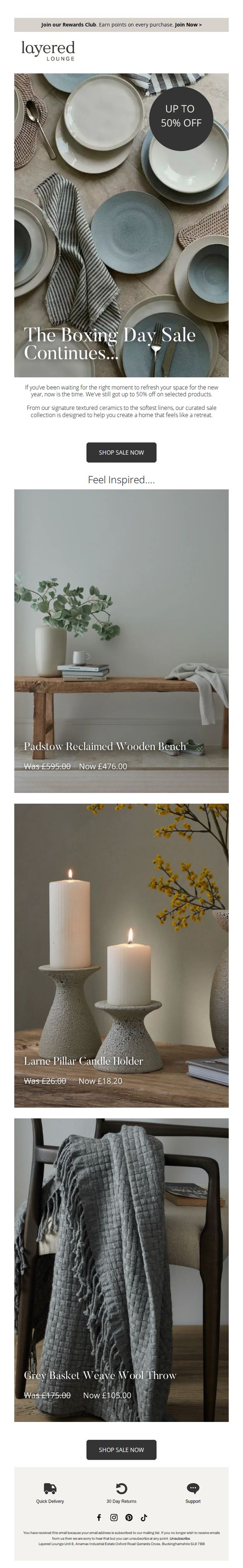 10. Layered Lounge: The Boxing Day Sale Continues...