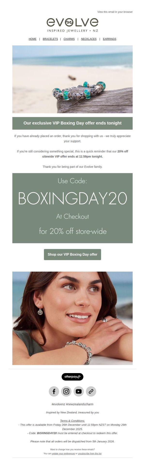 10. Evolve Jewellery : Final day | Enjoy 20% off sitewide!
