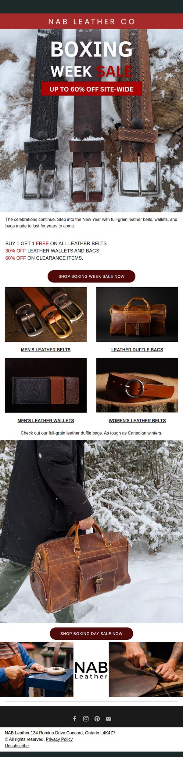 6. NAB Leather: 🥊 Get the best of Boxing Week