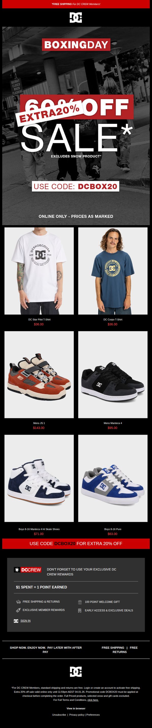 7. Boxing Day Boost 🔥 Extra 20% Off Sale