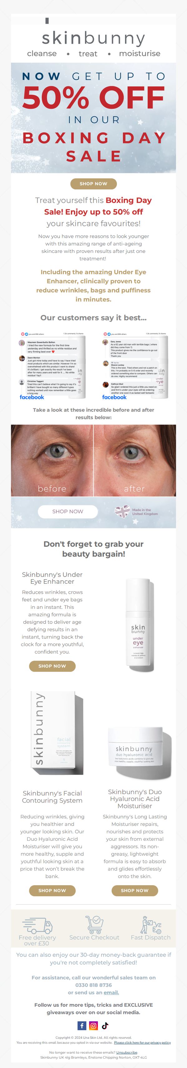 8. Skinbunny Skincare - UK: Up to 50% Off Skinbunny 🤯