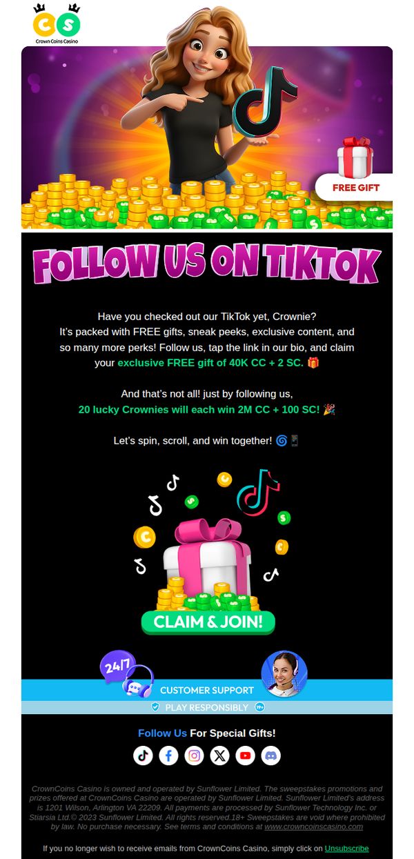 8. 40K CC + 2 SC FREE Gift and a 2,000 SC Raffle!? 🎁🤯