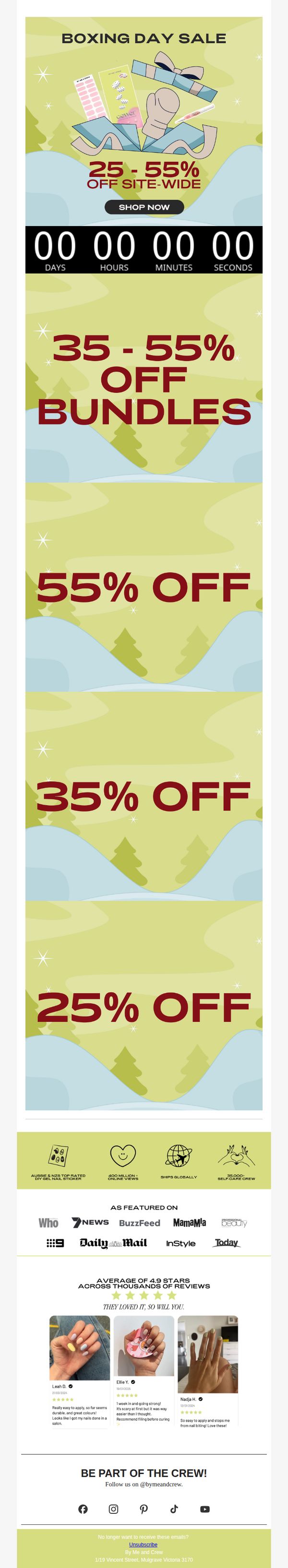 10. By Me & Crew: FINAL HOURS: Boxing Day Sale ENDS soon ‼️🎁