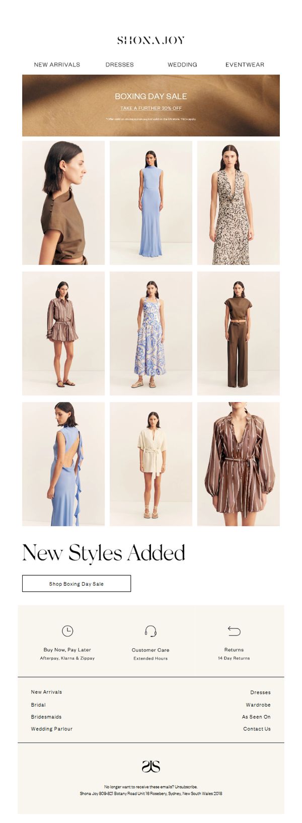 10. Shona Joy: New Styles Added
