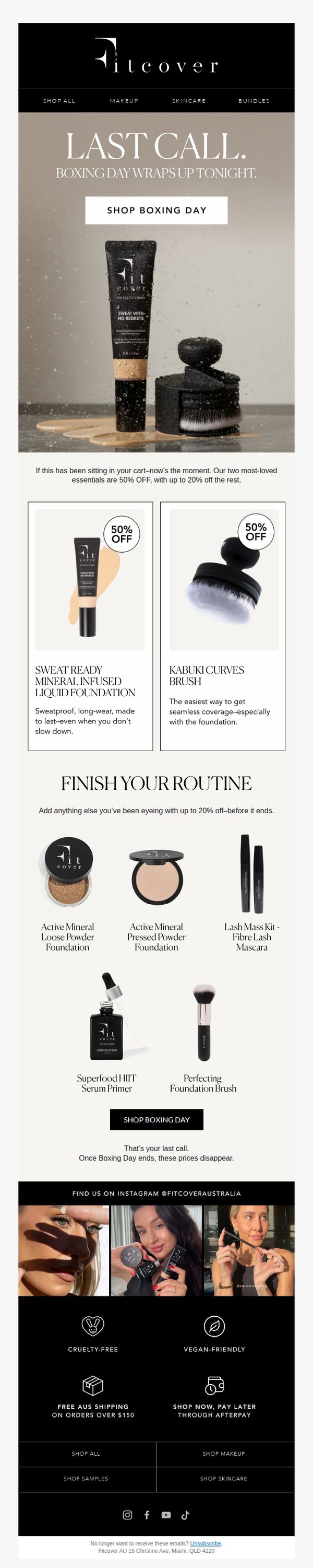 7. Fitcover : One last chance, then it’s gone