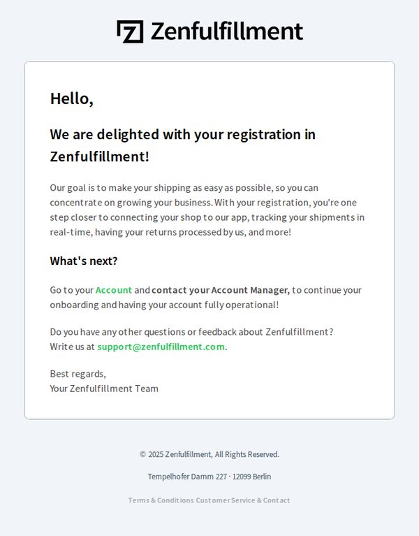 9. Zenfulfillment - DE: 👋 Welcome to Zenfulfillment